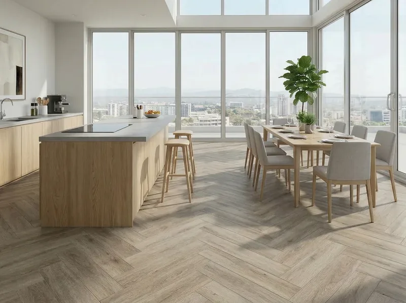 Grey Breeze Herringbone